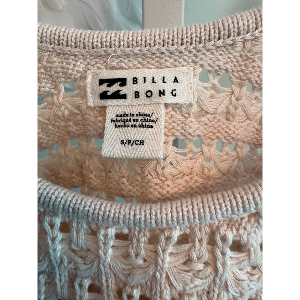 BILLABONG CROPPED CROCHET TOP SIZE S NWT - Picture 2 of 6